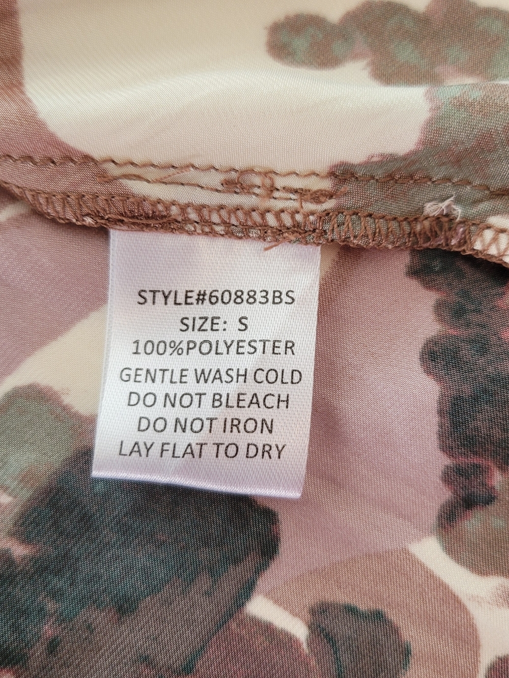 Grade & Gather Twist-Front Floral Maxi Dress in Blush and Olive Size S - Picture 16 of 16
